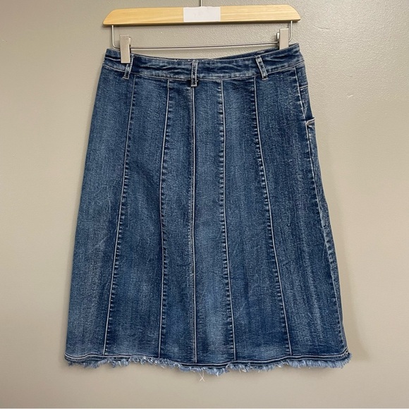 Reba women’s size 4 Skirt denim blue jean raw hem western cowgirl rodeo - Picture 2 of 8